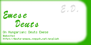 emese deuts business card
